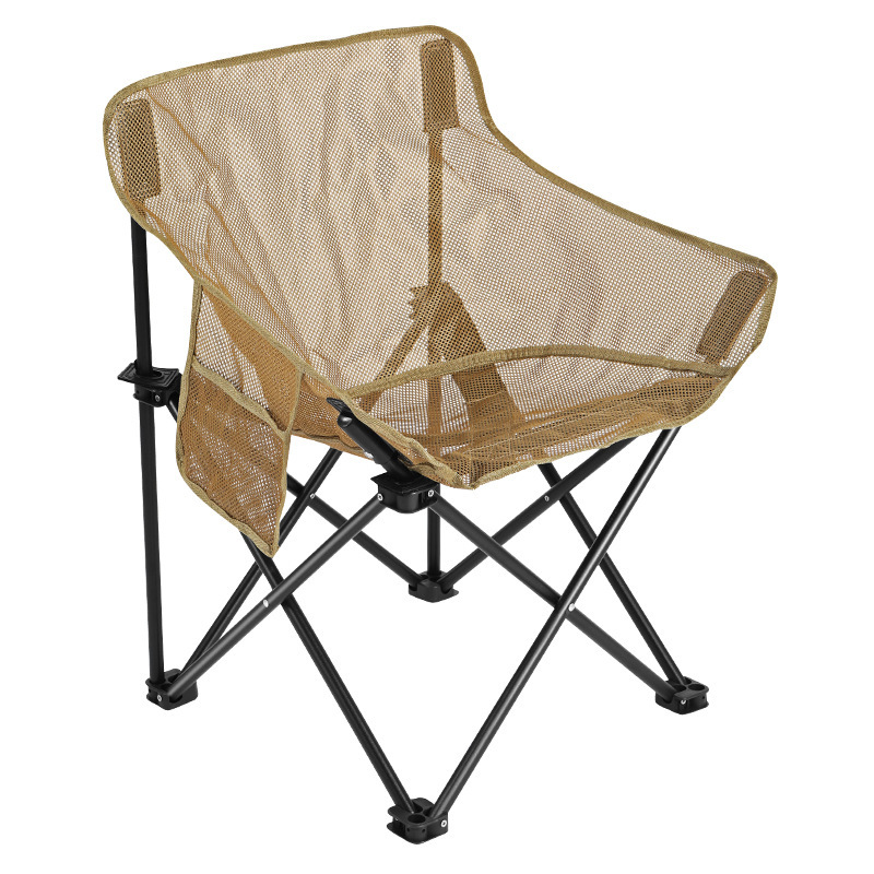 Outdoor Camping High Chair - Nefes Alabilen Fileli Yüksek Sırtlı Katlanır
