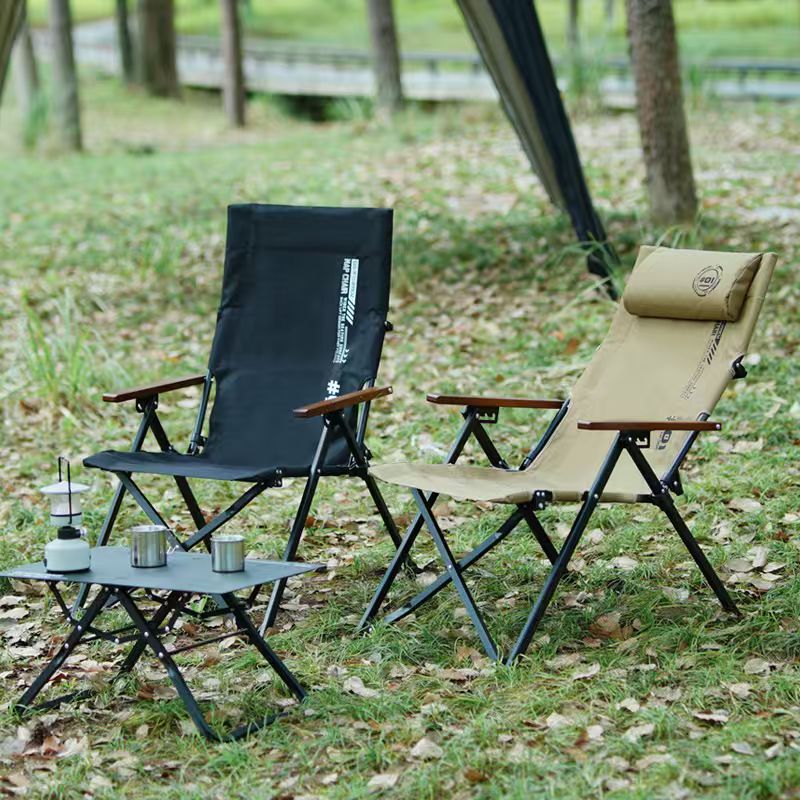 Outdoor Camping Lounge Chairs - Katlanabilir Yüksek Sırtlı Plaj Kamp Sandalyesi