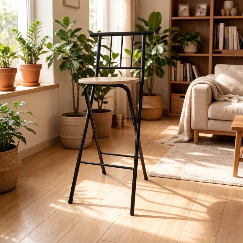 Outdoor Camping High Chair - Açık Hava Katlanır Sırt Destekli Yüksek