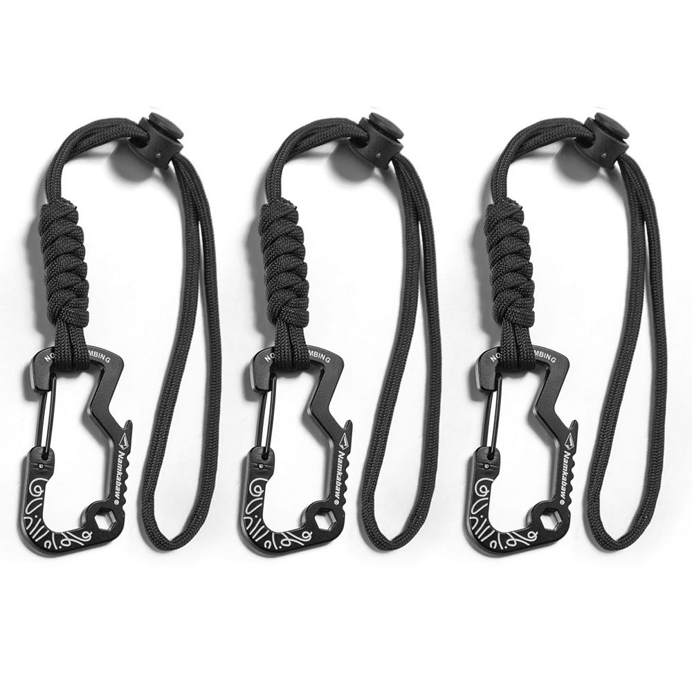 Outdoor Camping Essential Gear - Çok Fonksiyonlu Taktik Kanca Karabina, Paracord