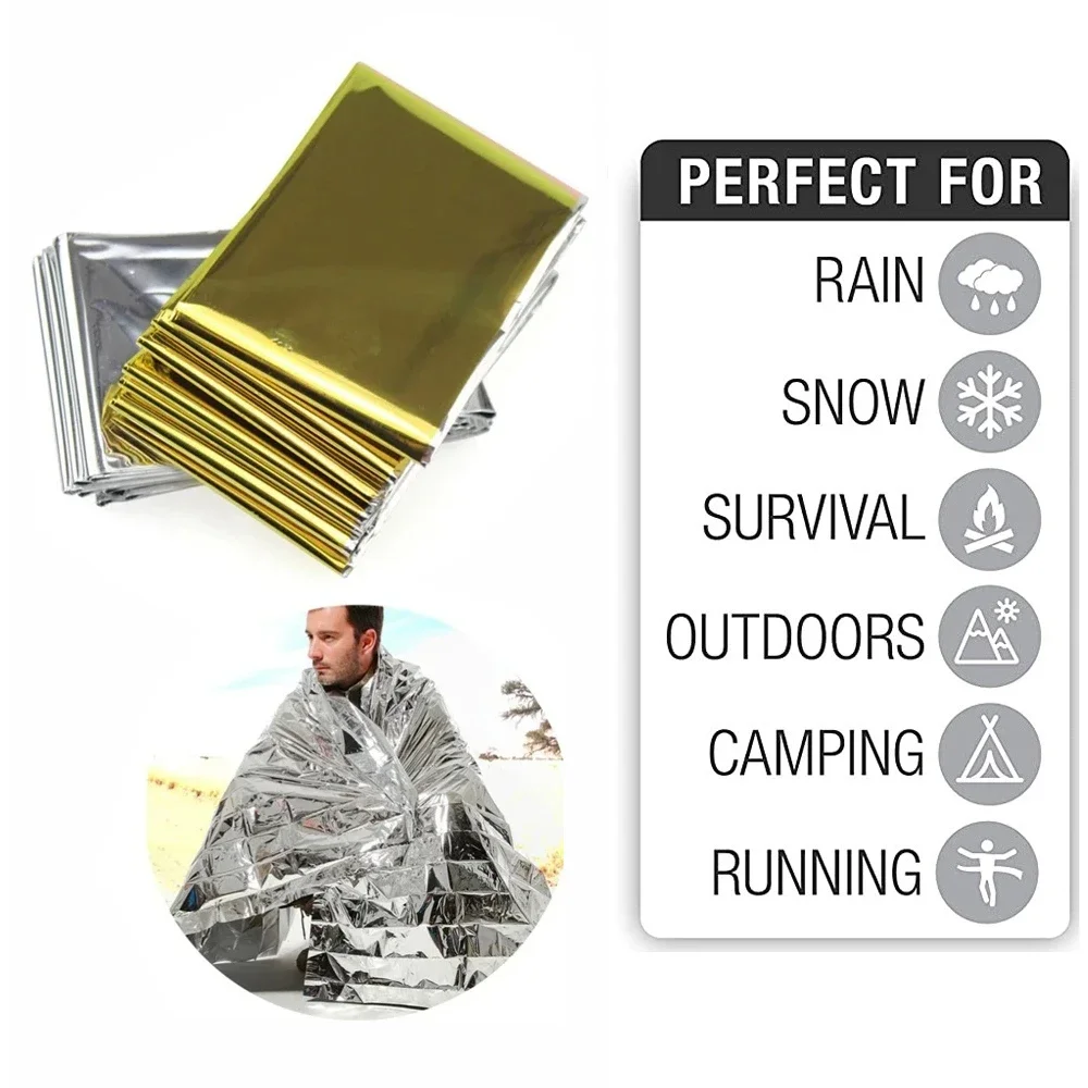 Outdoor Camping Quilt - 5 adet acil durum termal battaniyesi