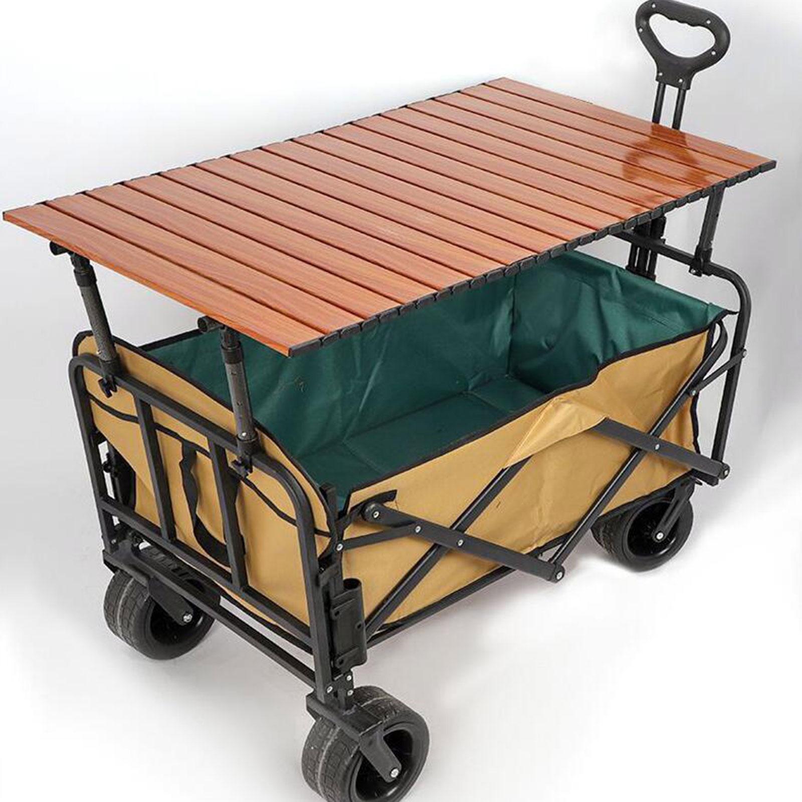 Outdoor Camping Exhibition - Ayarlanabilir Karbon Çelik Kamp Arabası Masa