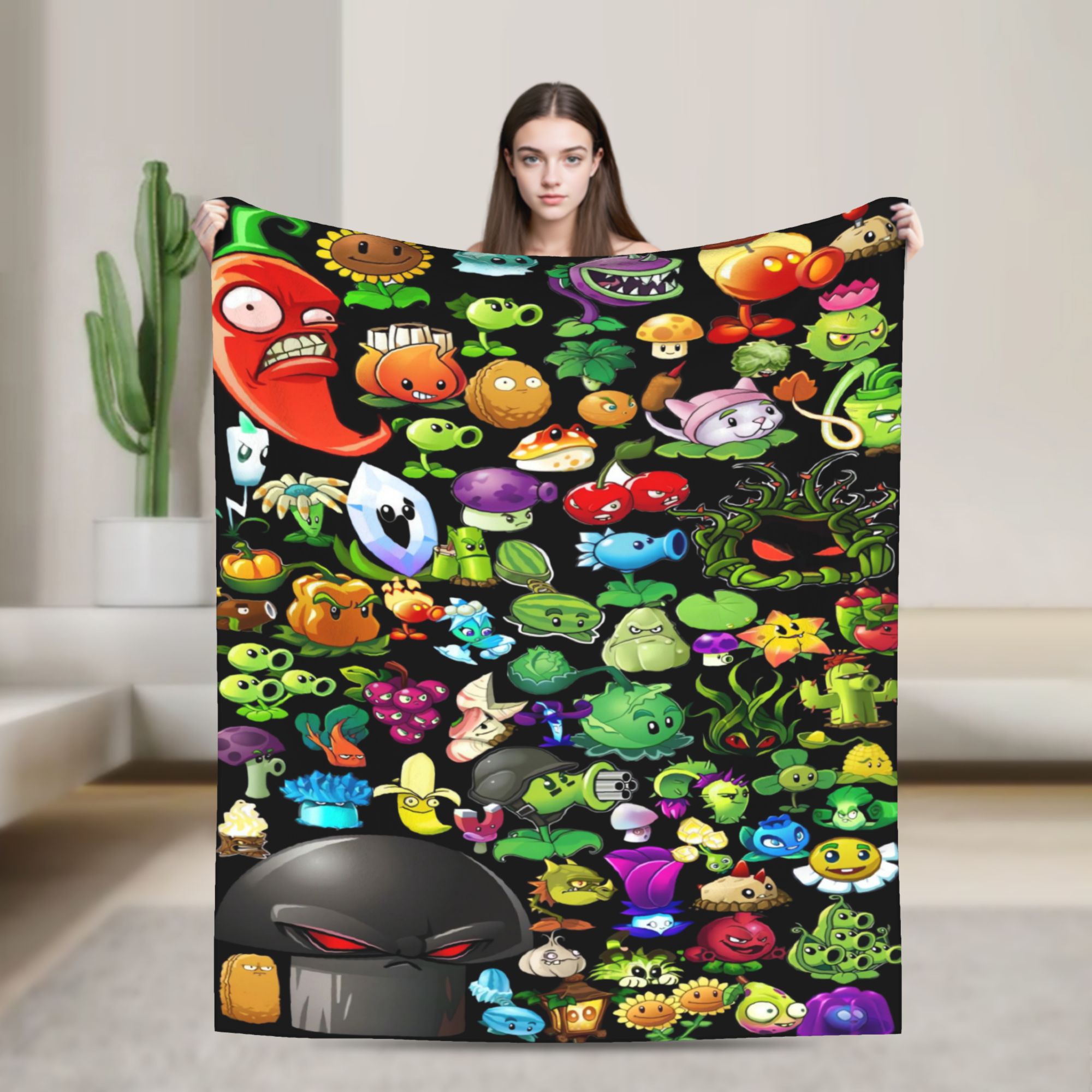 Outdoor Camping Videos - P-Plants-vs-Zombies Video Oyunları Süper Sıcak Battaniye
