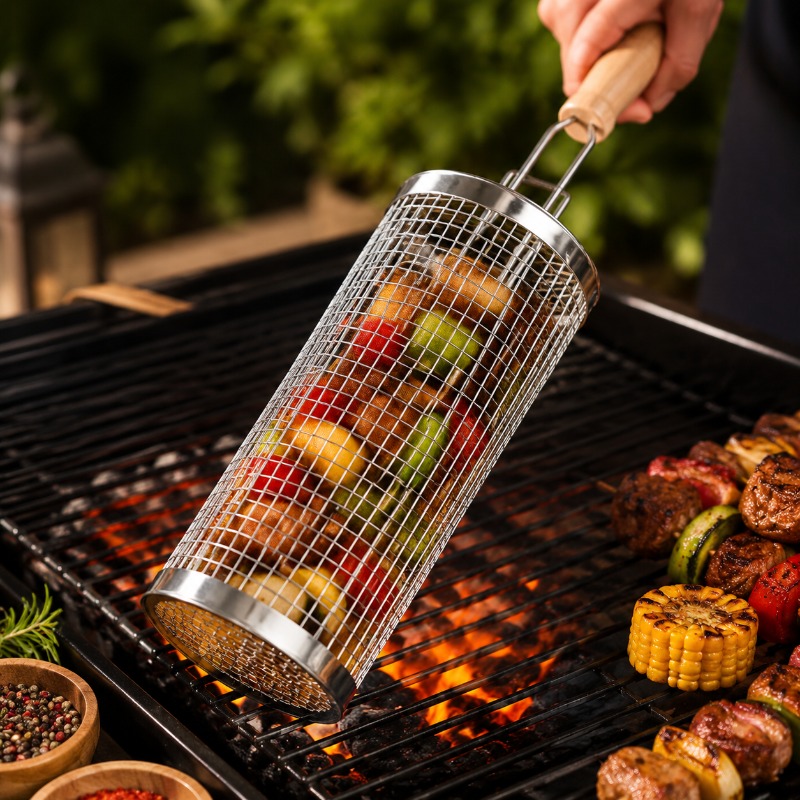 Yuvarlak Barbekü Izgara Sepeti - Outdoor Camping Grill incelemesi ve fiyatı