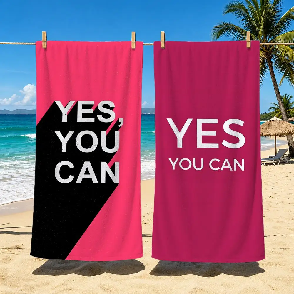 Y-Yes You Can Towel Towel plaj - Outdoor Camping Quotes incelemesi ve fiyatı