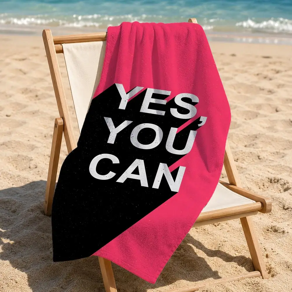 Y-Yes You Can Towel Towel plaj - Outdoor Camping Quotes incelemesi ve fiyatı